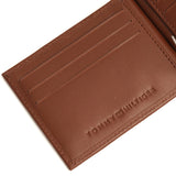 Tommy Hilfiger Maxx Moneyclip Menbs Printed Leather Wallet Tan