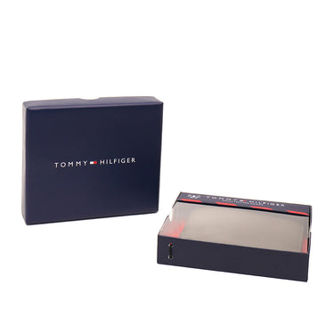 Tommy Hilfiger Milled Mens Leather Slimfold Wallet Olive