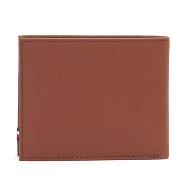 Tommy Hilfiger Milled Mens Leather Slimfold Wallet Tan