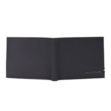 Tommy Hilfiger Milled Mens Leather Slimfold Wallet Navy