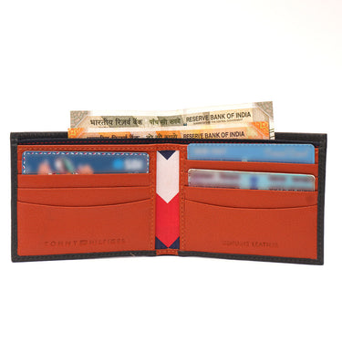 Tommy Hilfiger Flynn Mens Slimfold Leather Wallet Black