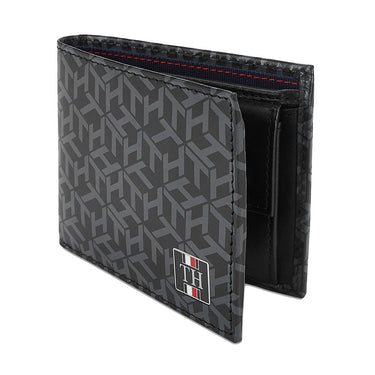 Tommy Hilfiger Franco Mens Leather Global Coin Wallet Black