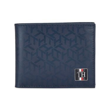 Tommy Hilfiger Franco Mens Leather Global Coin Wallet Navy