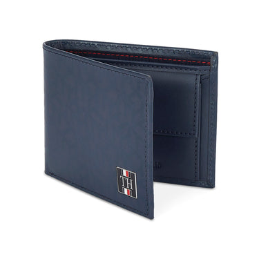 Tommy Hilfiger Franco Mens Leather Global Coin Wallet Navy