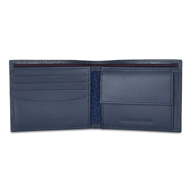 Tommy Hilfiger Franco Mens Leather Global Coin Wallet Navy