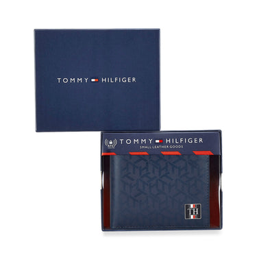 Tommy Hilfiger Franco Mens Leather Global Coin Wallet Navy