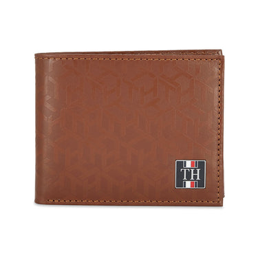 Tommy Hilfiger Franco Mens Leather Global Coin Wallet Tan