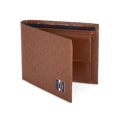 Tommy Hilfiger Franco Mens Leather Global Coin Wallet Tan