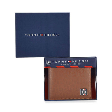 Tommy Hilfiger Franco Mens Leather Global Coin Wallet Tan