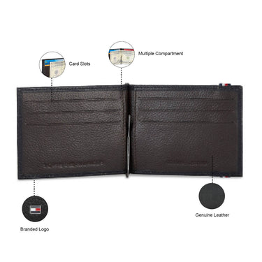 Tommy Hilfiger Milled Club Wallet Black & Brown