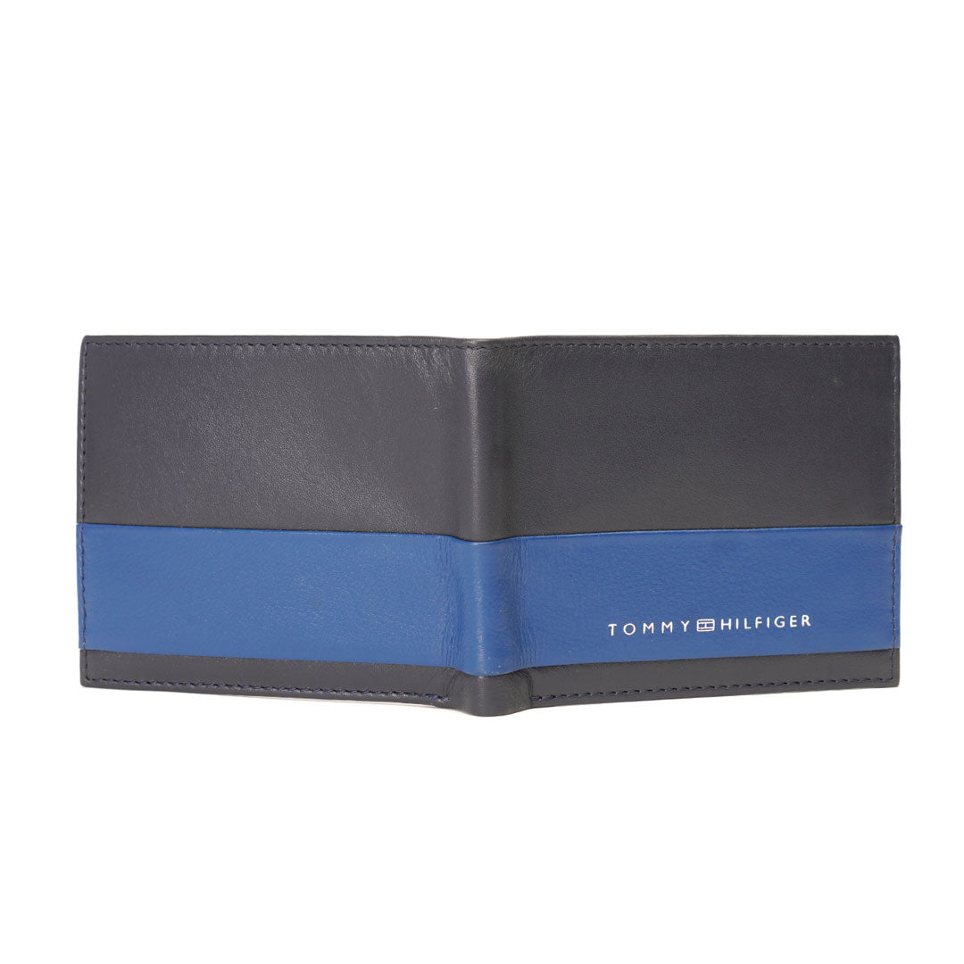 Tommy Hilfiger Dalton Mens Leather Global Coin Wallet Blue