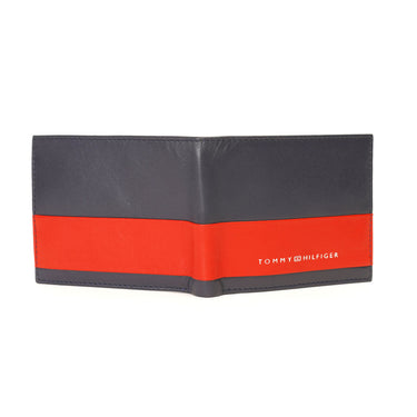 Tommy Hilfiger Dalton Mens Leather Global Coin Wallet Red