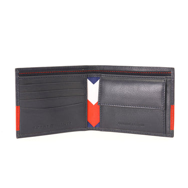 Tommy Hilfiger Dalton Mens Leather Global Coin Wallet Red