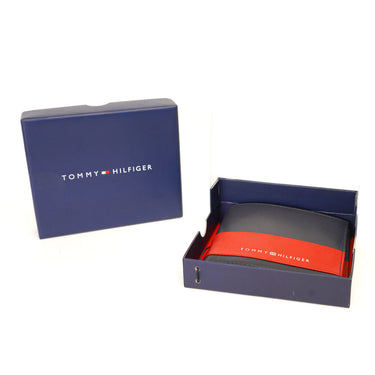 Tommy Hilfiger Dalton Mens Leather Global Coin Wallet Red
