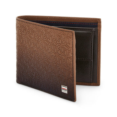 Tommy Hilfiger Cosmos Mens Leather Passcase Wallet Tan