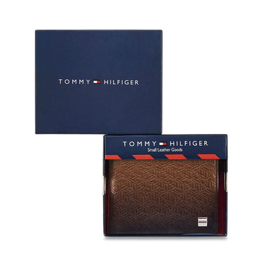 Tommy Hilfiger Cosmos Mens Leather Passcase Wallet Tan