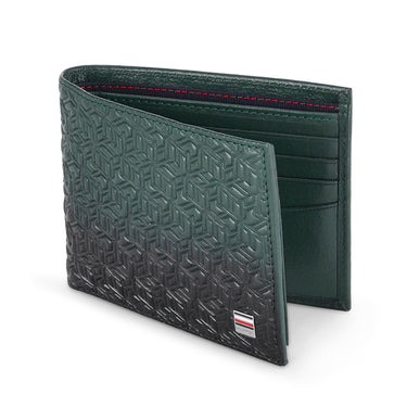 Tommy Hilfiger Cosmos Mens Leather Passcase Wallet Green