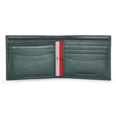 Tommy Hilfiger Cosmos Mens Leather Passcase Wallet Green