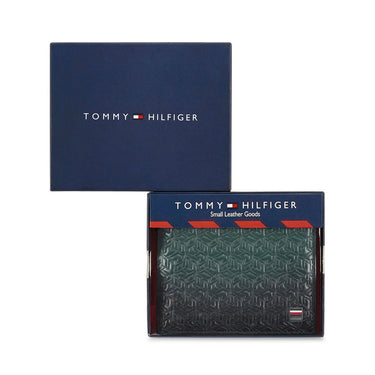 Tommy Hilfiger Cosmos Mens Leather Passcase Wallet Green