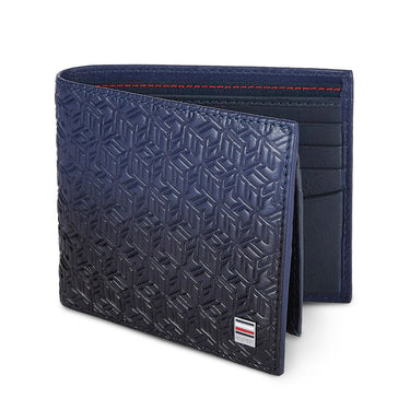 Tommy Hilfiger Cosmos Mens Leather Passcase Wallet navy