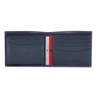 Tommy Hilfiger Cosmos Mens Leather Passcase Wallet navy