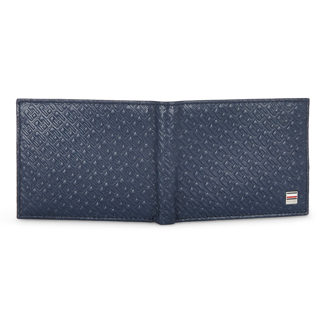 Tommy Hilfiger Clipper Mens Leather Global Coin Wallet Navy