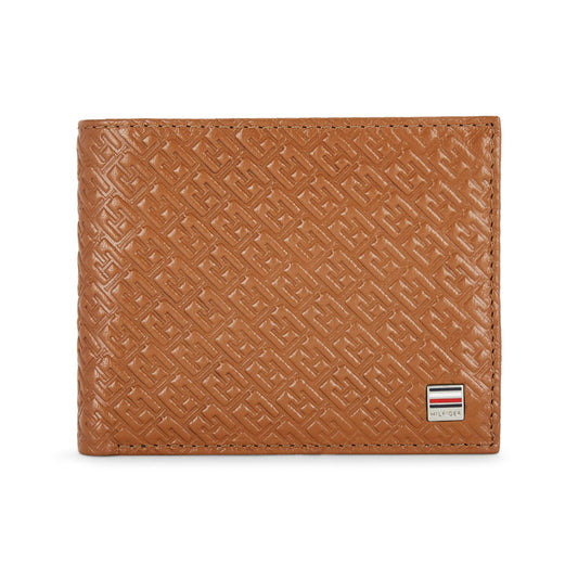 Tommy Hilfiger Clipper Mens Leather Global Coin Wallet Tan
