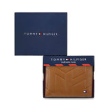 Tommy Hilfiger Cruisers Mens Leather Passcase Wallet Tan