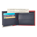 Tommy Hilfiger Phoenix Mens Leather Global Coin Wallet Red/White/Blue