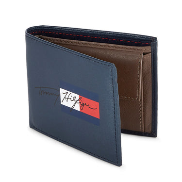 Tommy Hilfiger Spirit Mens Leather Global Coin Wallet navy