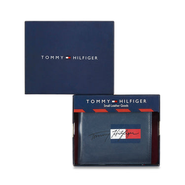 Tommy Hilfiger Spirit Mens Leather Global Coin Wallet navy