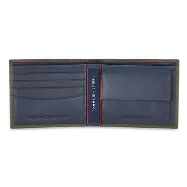 Tommy Hilfiger Spirit Mens Leather Global Coin Wallet Olive
