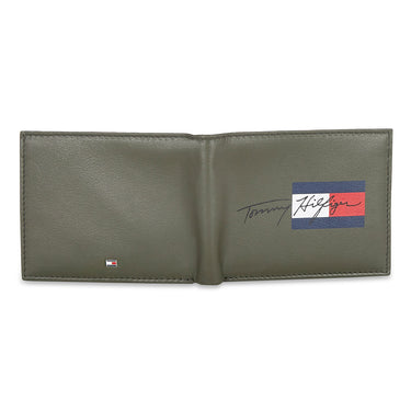 Tommy Hilfiger Spirit Mens Leather Global Coin Wallet Olive