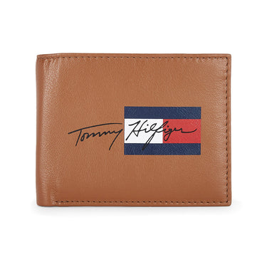 Tommy Hilfiger Spirit Mens Leather Global Coin Wallet Tan