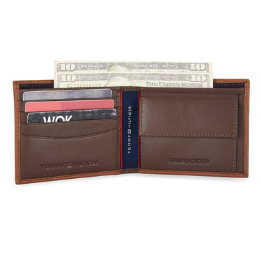Tommy Hilfiger Spirit Mens Leather Global Coin Wallet Tan
