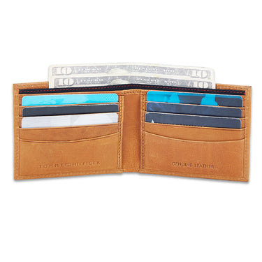 Tommy Hilfiger Oasis Mens Leather Slimfold Wallet Tan