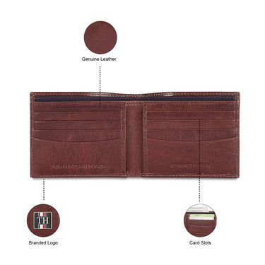 Tommy Hilfiger Oasis Mens Leather Slimfold Wallet Cognac