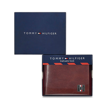 Tommy Hilfiger Oasis Mens Leather Slimfold Wallet Cognac