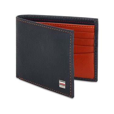 Tommy Hilfiger Flynn Mens Slimfold Leather Wallet navy