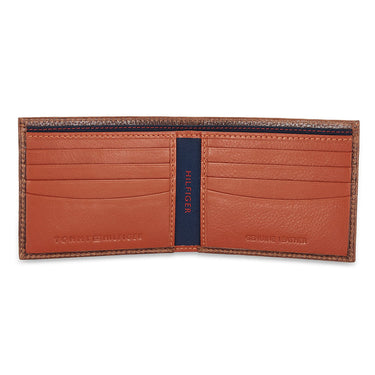 Tommy Hilfiger Flynn Mens Slimfold Leather Wallet Brown