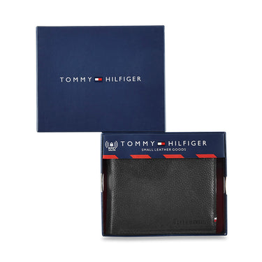 Tommy Hilfiger Scenery Mens Leather Global Coin Wallet Black