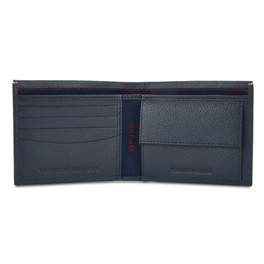 Tommy Hilfiger Konnor Mens Leather Global Coin Wallet Navy