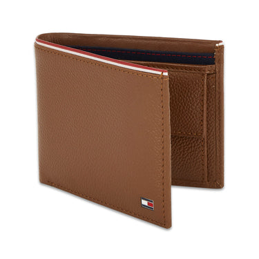Tommy Hilfiger Konnor Mens Leather Global Coin Wallet Tan