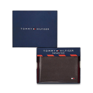 Tommy Hilfiger Konnor Mens Leather Global Coin Wallet Brown