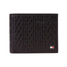 Tommy Hilfiger Erik Embossed Mens Leather Global Coin Wallet Brown