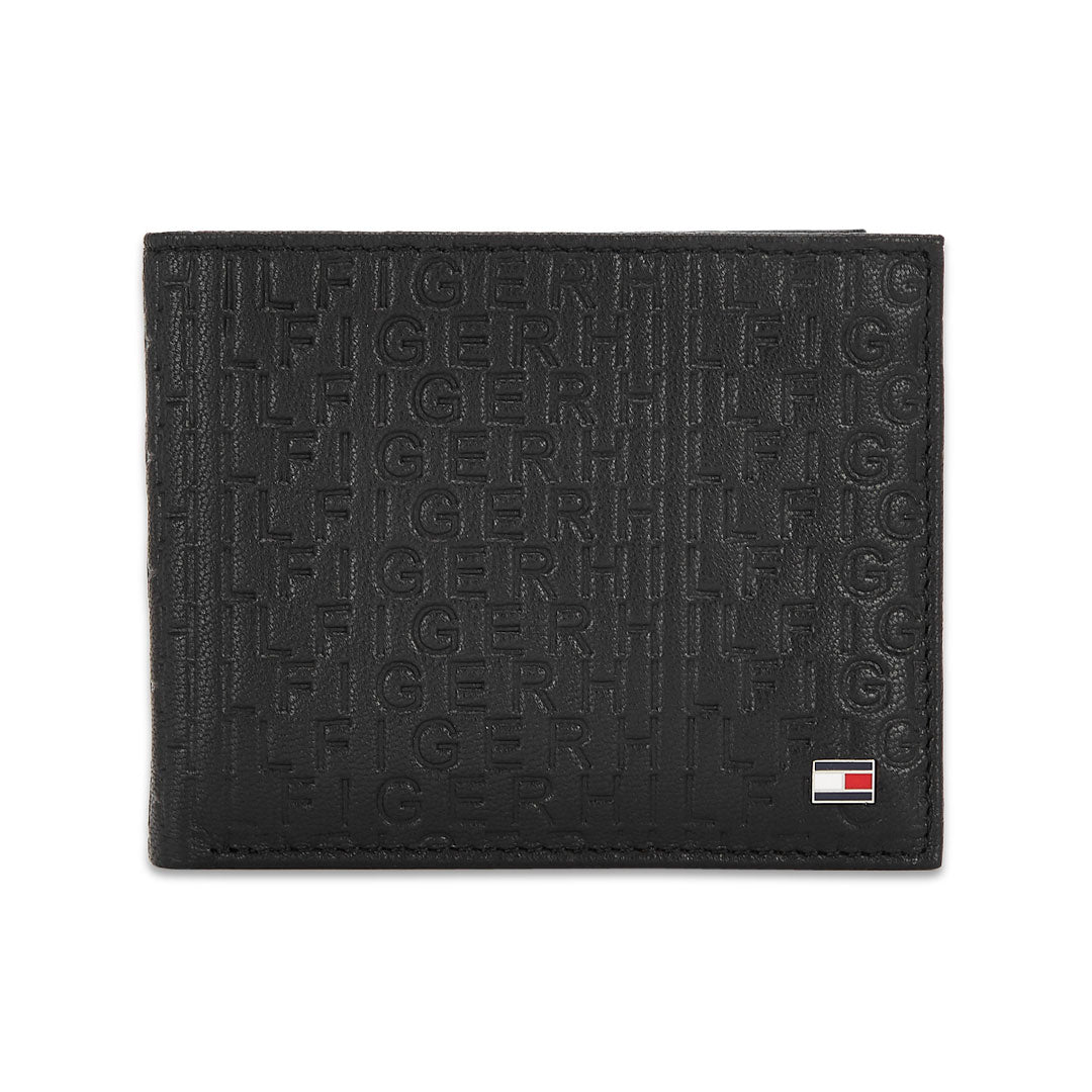 Tommy Hilfiger Erik Mens Leather Passcase Wallet Black