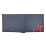 Tommy Hilfiger Burkina Mens Leather Global Coin Wallet Navy/Red