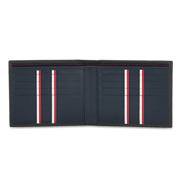 Tommy Hilfiger Folk Mens Leather Slimfold Wallet Black