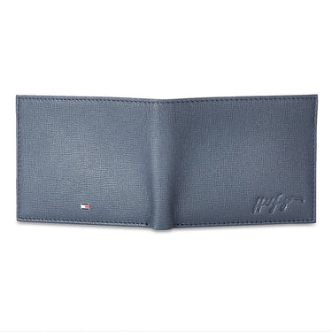 Tommy Hilfiger Folk Mens Leather Slimfold Wallet Navy