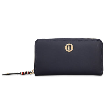 Tommy Hilfiger Canmore Womens Leather Zip Around Wallet navy